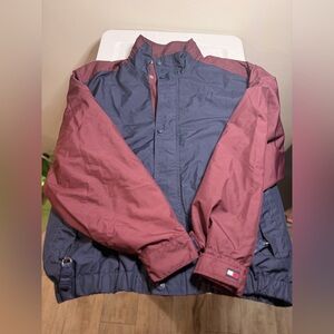 Tommy Hilfiger Men's Burgundy and Navy Windbreaker